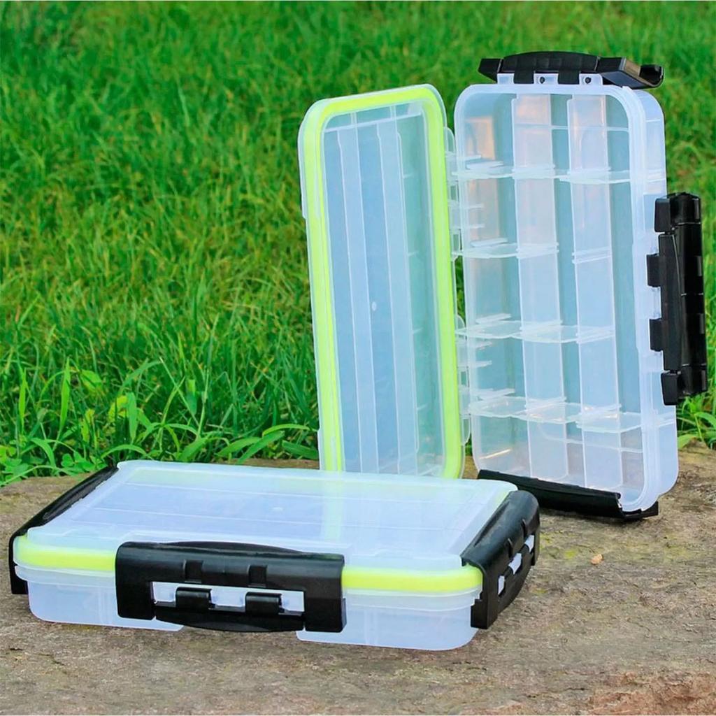 Waterproof Fishing Tackle Box Lure Trays Container With Dividers Plates Fishing Bait Organizer Storage Box