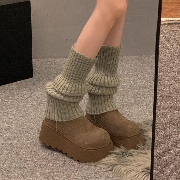 Fur Integrated Soft-soled Snow Boots Women's Autumn and Winter 2025 New Thick-soled Non-slip Piled Thickened Cotton Shoes Short Boots