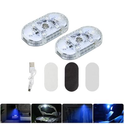 LED Night Light Lamp Car LED Touch Lights Wireless Interior Light Magnetic Auto Door Light USB Rechargeable 5V