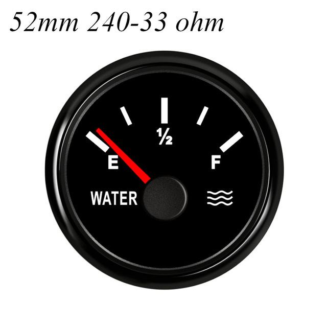 100~400mm 200mm 250mm 300mm Water Level Gauge Sensor fit 0-190ohm 240-33ohm 52mm Car Water Level Gauge Fuel Gauge Customized