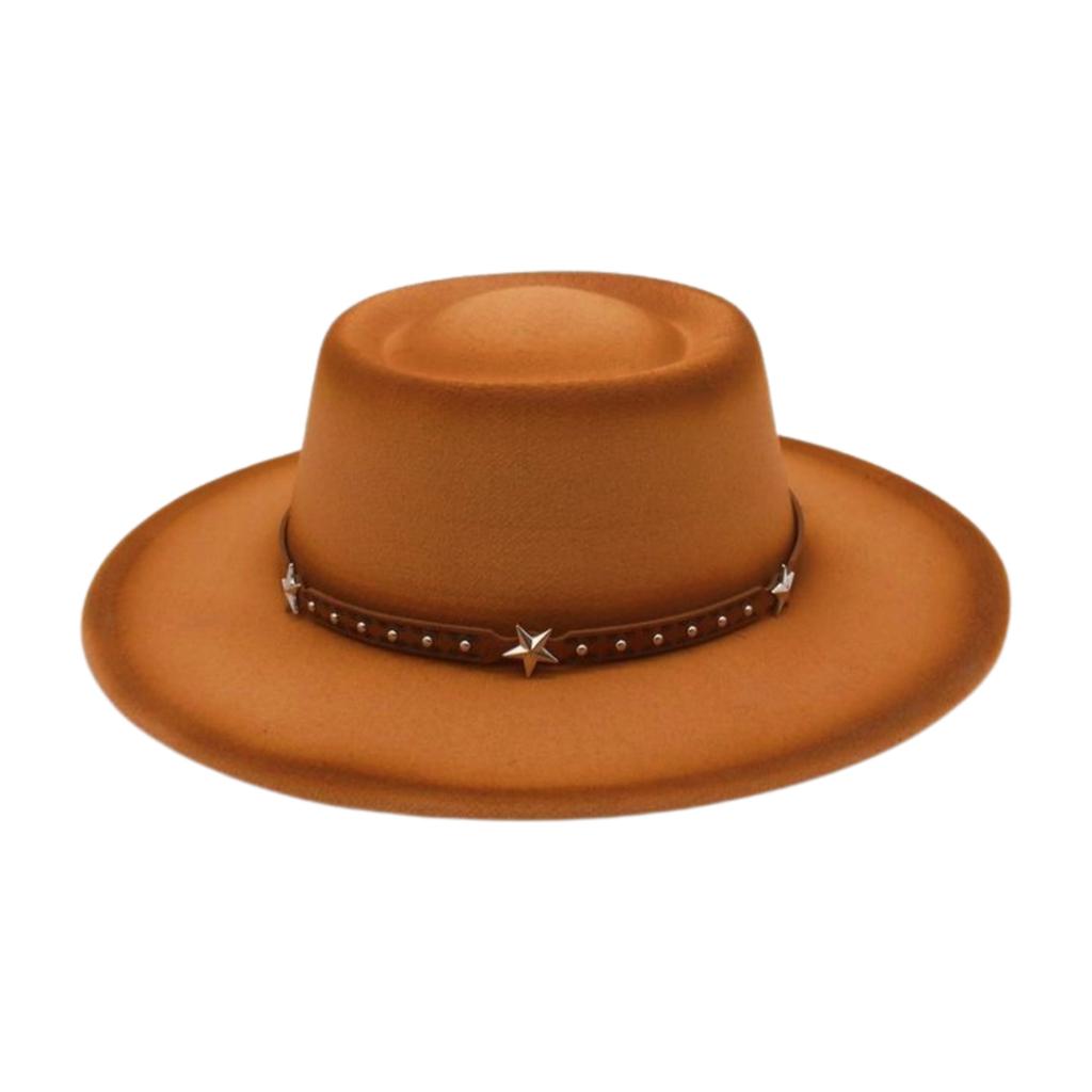 Spray Paint Gradual Change Two-Color Tide Cross-Border New European And American Style Women'S Hat Autumn And Winter Woolen Top Hat Concave Convex Top