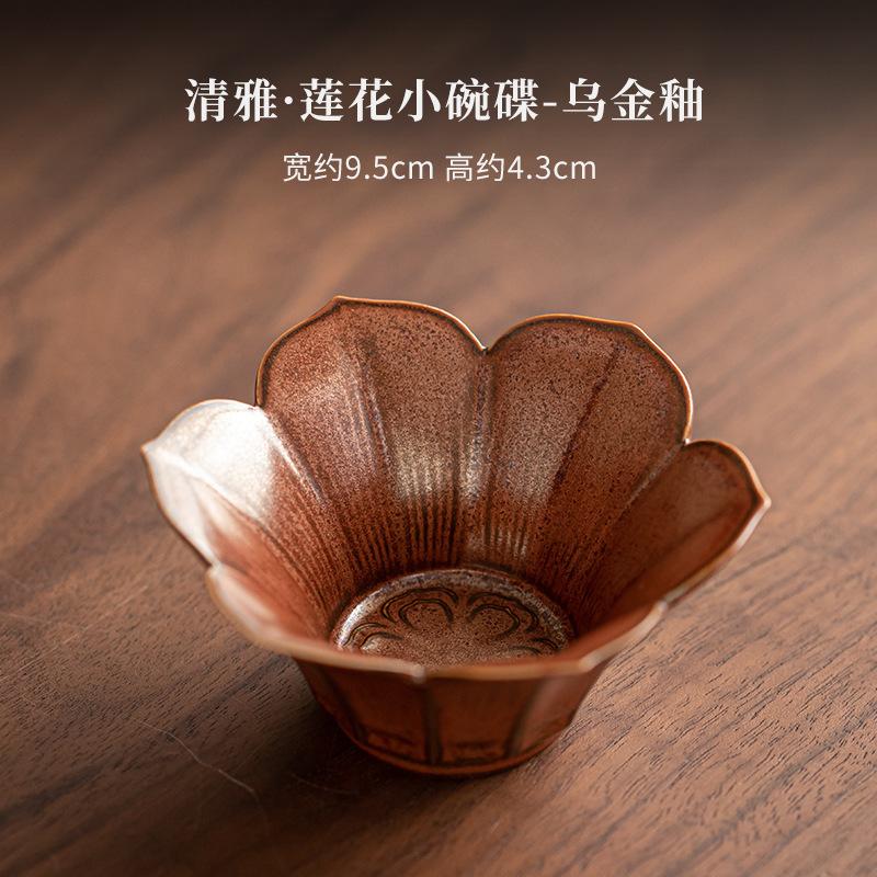 

Elegant Lotus Small Fruit Dishes Luxury Pastry Plate Refreshment Fruit Plate Household Sharing Plate Cha Accessories Decoration