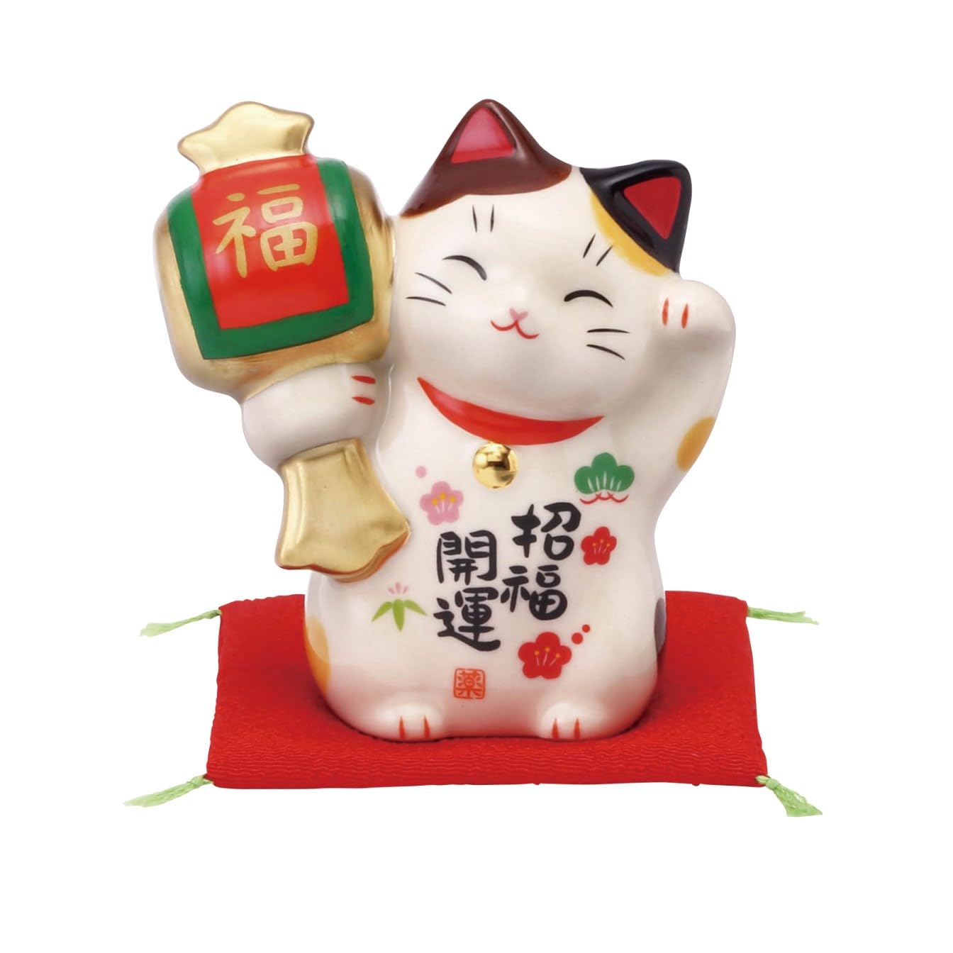 

Warakuzukushi Good Luck and Fortune Beckoning Cat CGT7865 (Hammer Holding) белый