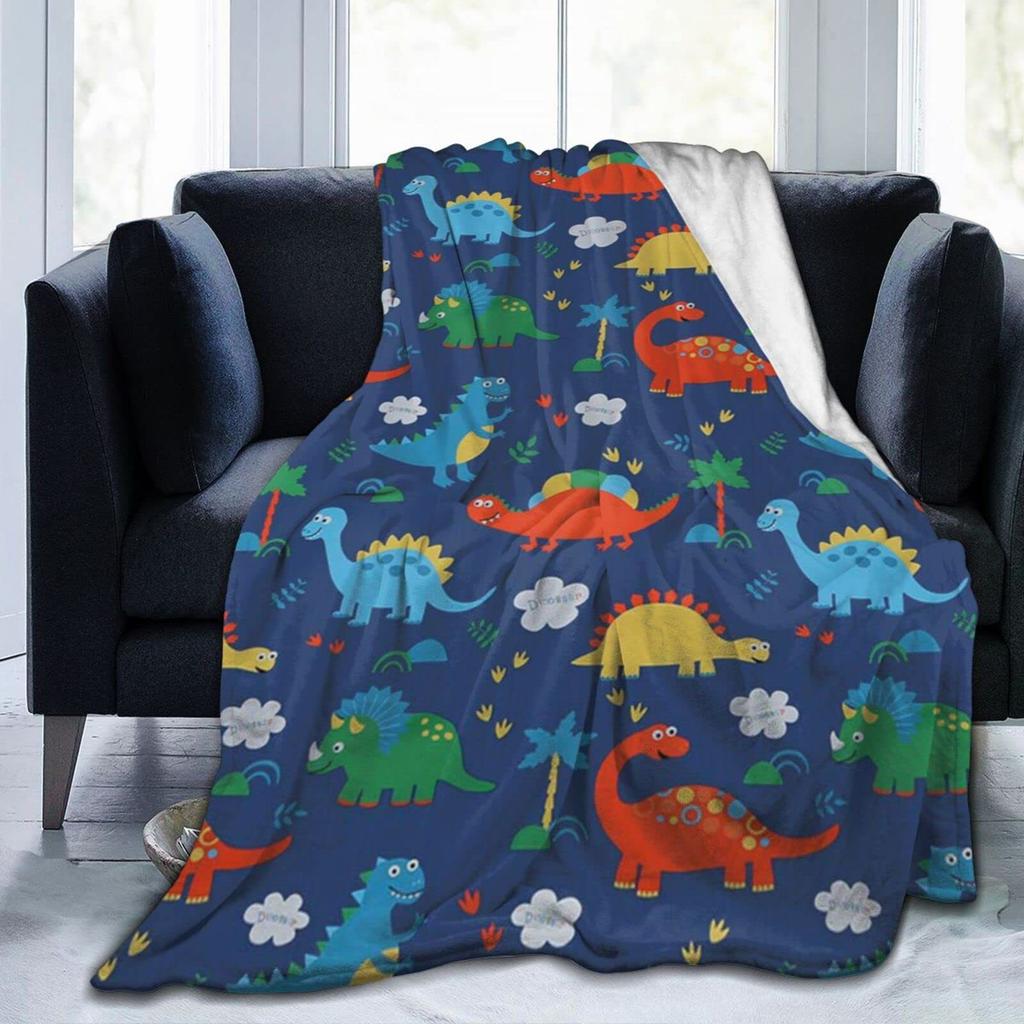 Cartoon Dinosaur Flannel Blanket Digital Printing Nap Gift Blanket Fleece Blanket