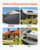 2PCS 400W Bifacial Solar Panels, 16BB N-Type Monocrystalline PV Module 24% Efficiency, IP65 Waterproof Solar Panel with MC4 Output & Aluminum Frame