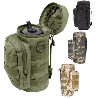 Water Bottle Bag Tactical Molle Holder for Outdoor Camping Hiking Cycling Fish Travel Portable Carrier Bag Kettle Pouch Holder