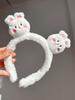 Cute Wool Rabbit Head Headband for Women Ladies Head Wears Princess Girls Lovely Bunny Head Hoop