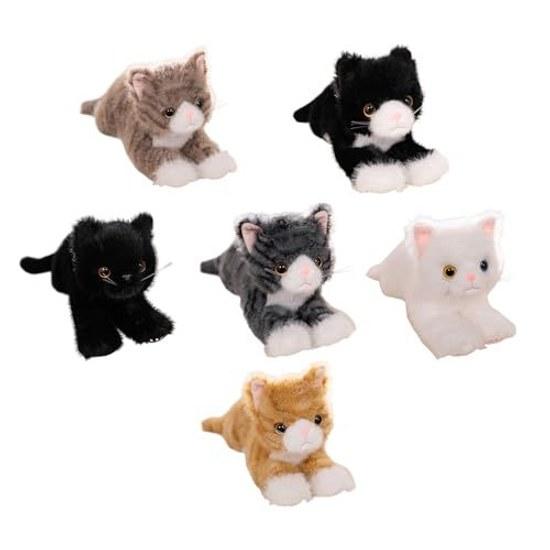 Perfectly soft cat plush toy realistic design home office decoration children lovers.