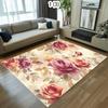 Großer blumiger Teppich Läufer für Wohnzimmer Heimdekoration Vintage Blumenmuster Matte Bodenteppich Weicher Teppich für Schlafzimmer Dekor