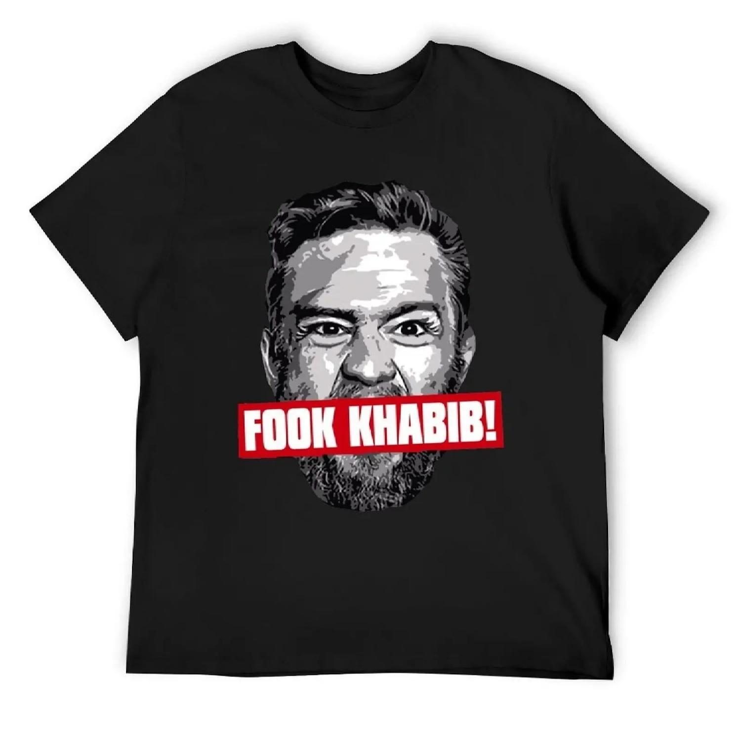 

Conor Mcgregor Fook Khabib T-Shirt summer clothes man t shirt custom shirt boys whites big and tall t shirts for men XXXXXL чорний