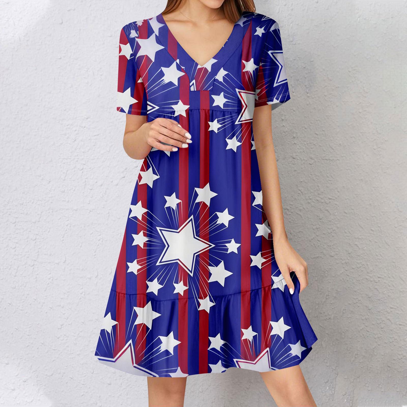 

Женское летнее платье с коротким рукавом и V-образным вырезом, короткие платья, модное повседневное струящееся бохо-платье с оборками, А-силуэт, свободное платье-халат L