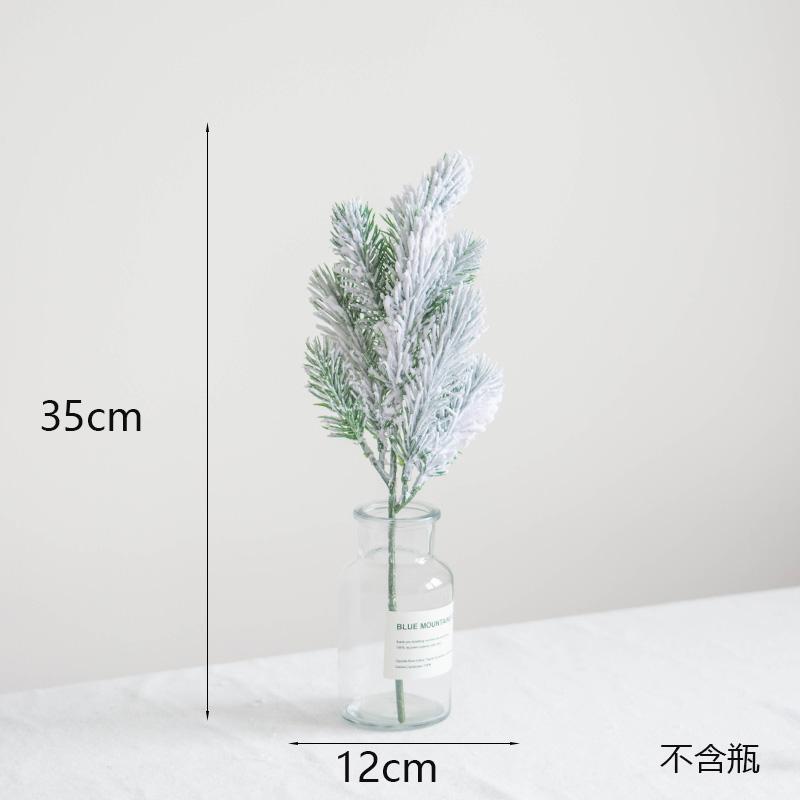 Artificial Fake Snow Frost Pine Branch   DIY Xmas Tree Party Ornament Home Christmas Decoration Supplies Gift Supplies