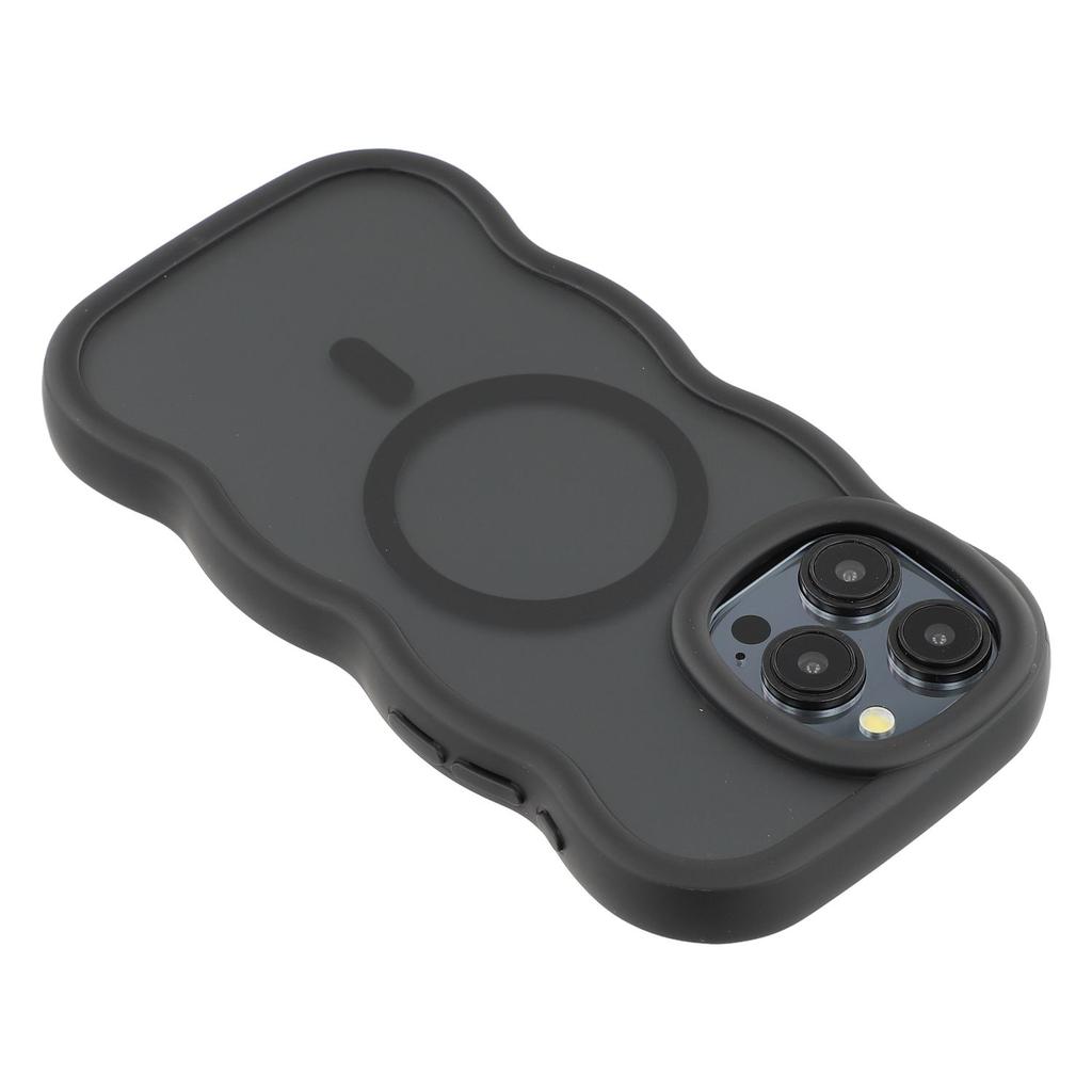 For iPhone 14 Pro Case Compatible with MagSafe TPU + PC Phone Back Cover Skin Touch Wave Shape