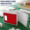 Three-Side Mahjong Score Card Sleeve, Clear PVC Cover with One Open Side for Inserting, Removing, and Viewing Game Reference Information, 1 pc