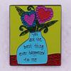 Heart & Flower Brooch: Friendship Gift Badge