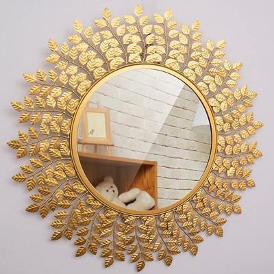 Rust Proof & Weather Proof Wall Mirror - Ideal Mirror for Living Room, Bathroom, Bedroom, Foyer | Entryway, Wash Basin Area - Gold 1 Piece