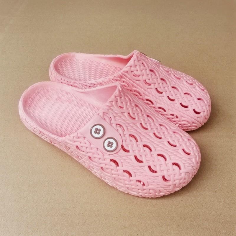 Slippers summer home bag head sandals bathroom bath non-slip soft-soled hole shoes