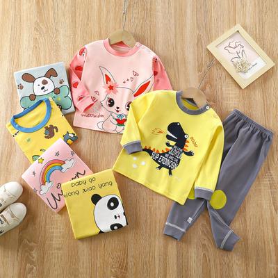 Set Intimo Bambini 100% Cotone Pigiami Comodi Manica Lunga Due Pezzi Intimo Termico Ragazzi Ragazze Abbigliamento da Casa Sicurezza Classe A