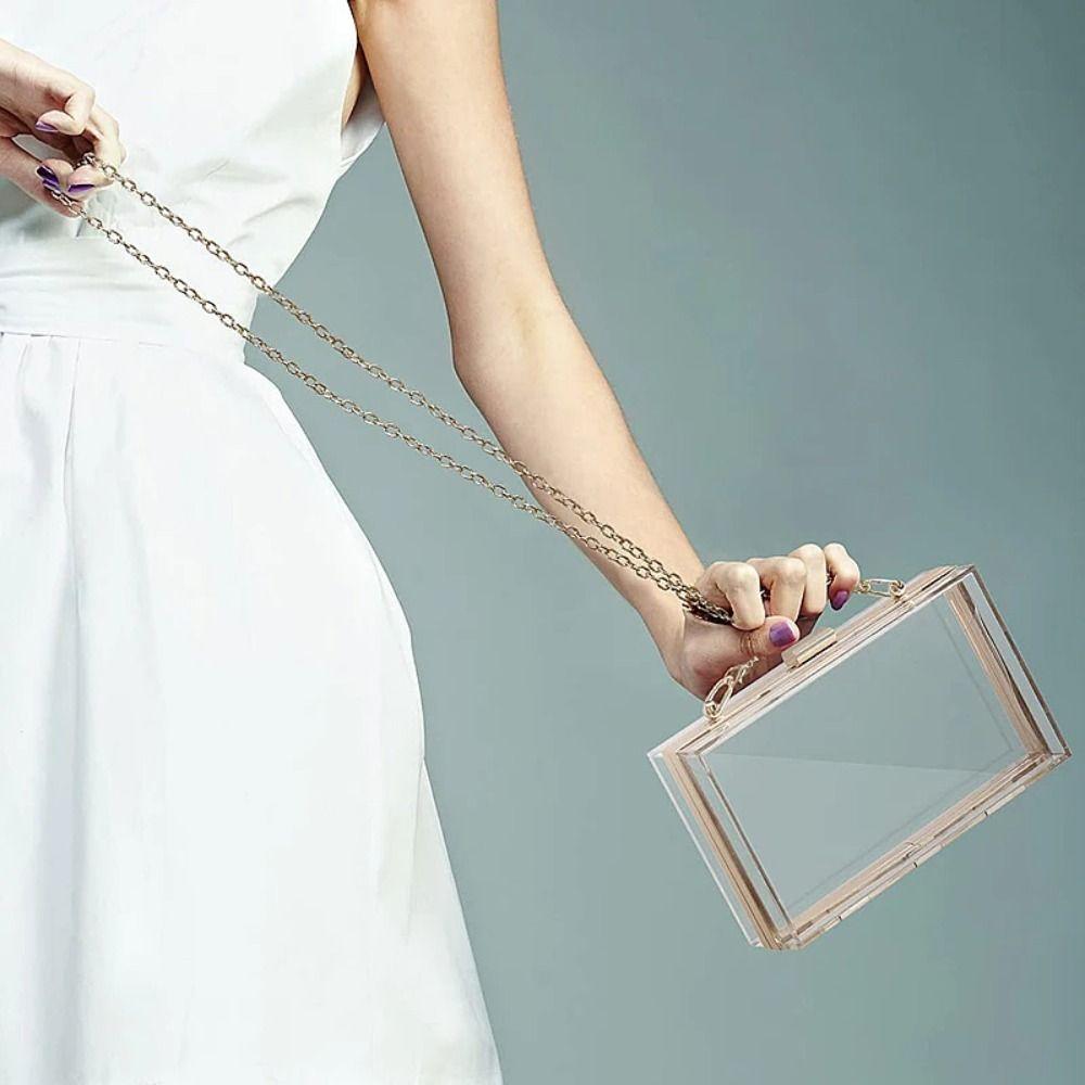 Summer Acrylic Transparent Bag Box Bag Women Handbags Portable Banquet Crossbody Bag Party