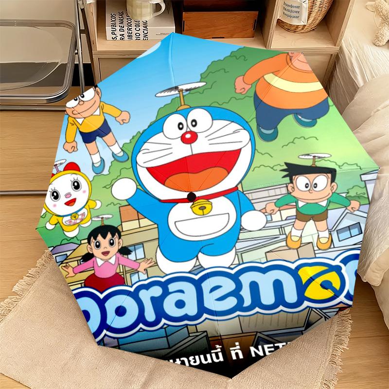 1PC Doraemon  Automatic Umbrella - Suitable Travel Outdoor Portable Umbrella Birthday Gift Daily Essentials