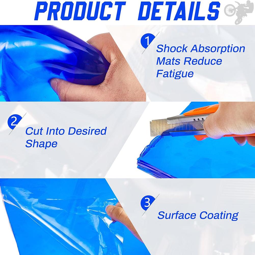 NEW Motorcycle Seat Gel Pad Easy To Cut Motorbike Shock Absorption Mat Motor Modified Seat Pad Comfortable Soft Gel Seat Cushion