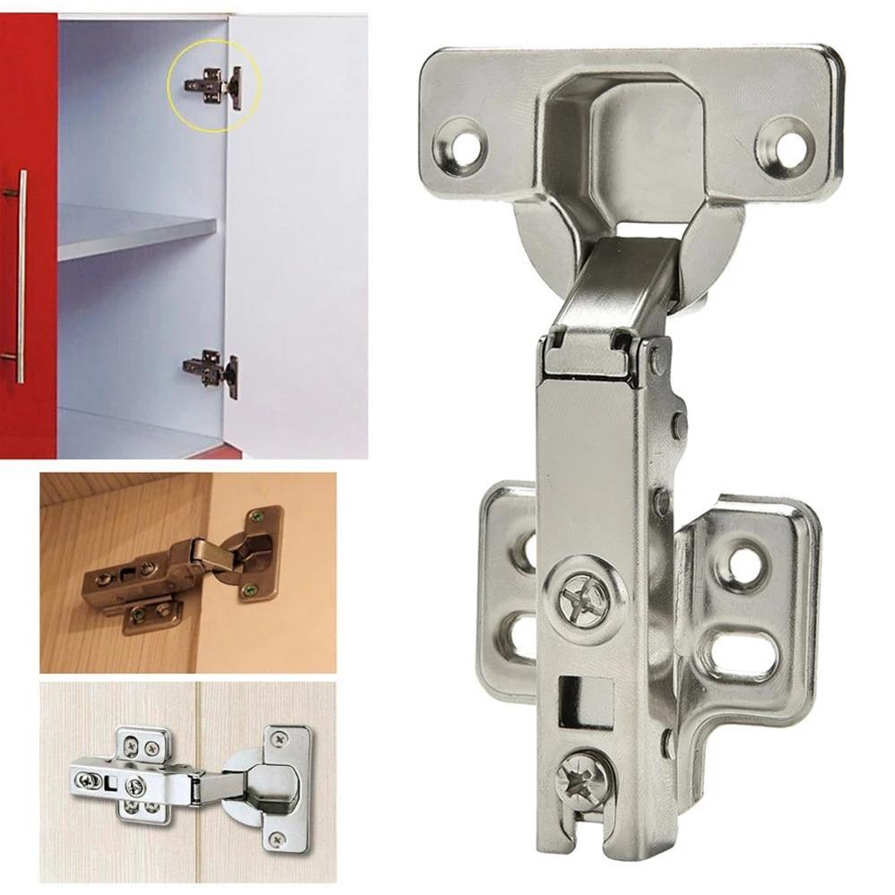 2/10 PCS Stainless Steel Hydraulic Soft Close Hinges Cabinet Door Dampers for Easy Installation On Kitchen & Furniture Cupboards