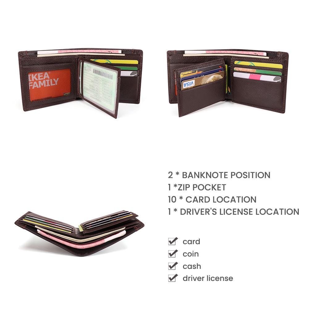 Best-Selling Vintage Men's Leather Wallet: Anti-Theft, Multiple Card Slots, Coin Purse, Multifunctional Design.