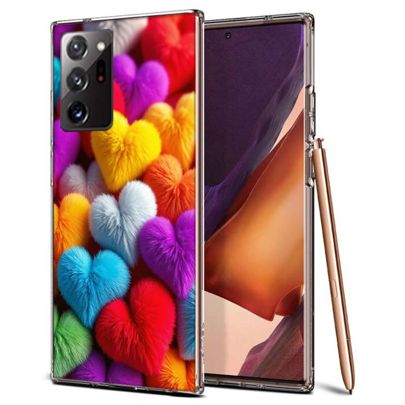 Furry Heart Phone Case for Samsung A55 A35 A25 A15 A07 A05S A16 A17 A26 A36 A37 A56 A57 Galaxy Note 20 10 A50S A71 A51 A31 A30 A