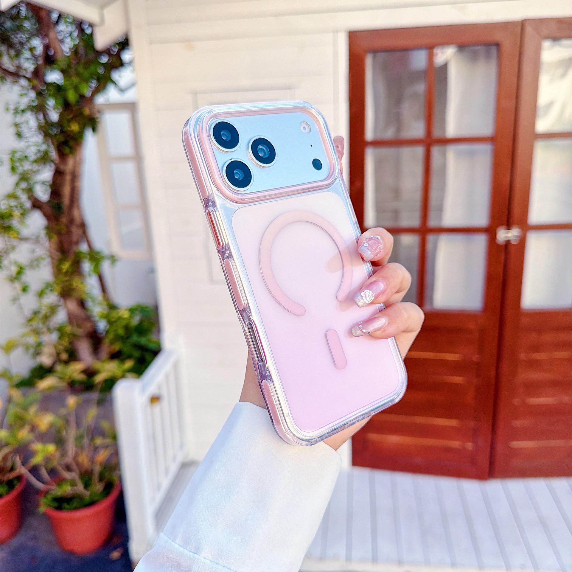 

Gradient Magnetic Drop-Proof iPhone 17 Pro Max Case - Semi-transparent, Fits iPhone 15/14 iPhone 13