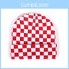 Knitted Hat With Chessboard Pattern For Fall Winter Casual Outdoor Wear