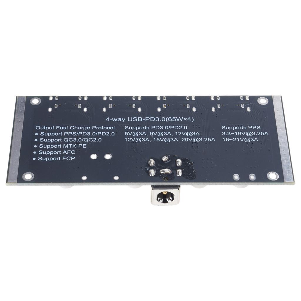 4 Way Output PD65W Fast Charging Module Type C Interfaces Support PD3.0/2.0 Fast Charging Board for Phone Laptop