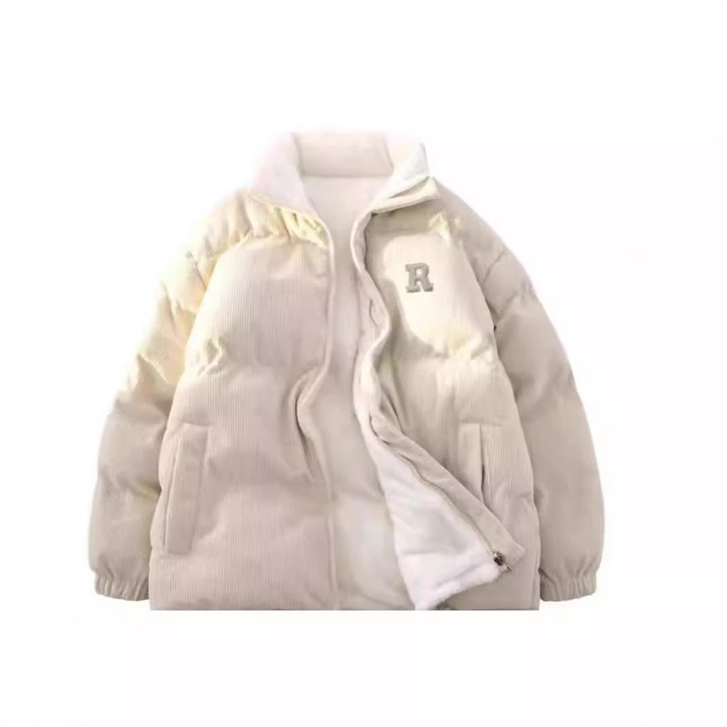 Dubbelzijdige Lamswol Katoenen Kleding Heren- en Dames Corduroy Jassen Herfst en Winter Nieuwe Koppels Verdikte Warme Katoen-gewatteerde Kleding Heren