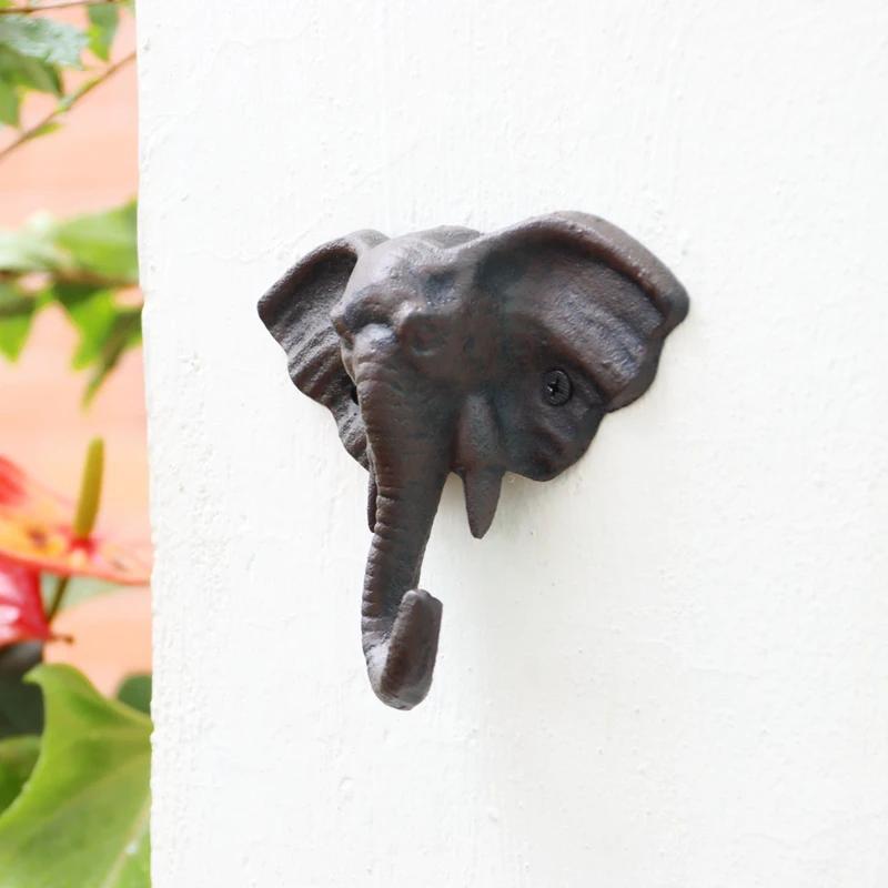 Creative Cast Iron Animal Elephant Monkey Hook Wall Mounted Storage Key Holder Personalized Coat Hook Single and Double Hooks