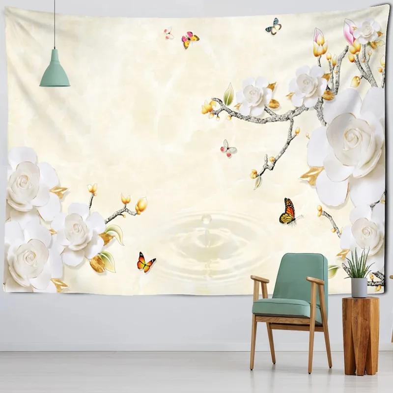 Home Wall Decoration Tapestry Flower and Bird Painting Mural Hanging Cloth Office Living Room Tapestry