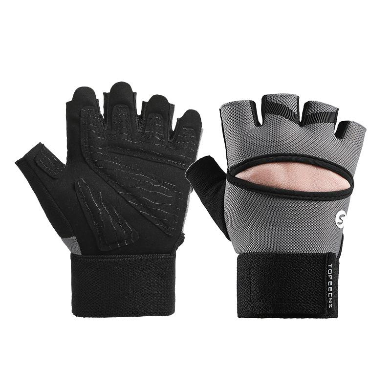 Fitness Gloves Thin Breathable Non Slip Wrist Guards Gym Dumbbell Equipment Training Sports Men and Women Half Finger Gloves