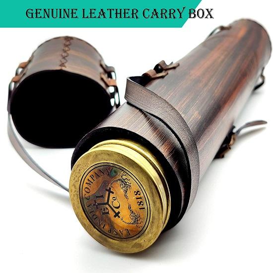 Brass Telescope 81.28 Cm Replica of East India Company 1818 Tracker Telescope, Collapsible Decorative