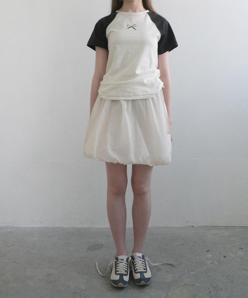U Beige Pumpkin Nylon Skirt (Cream)