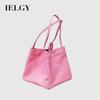 Korean Version PU Leather Small Square Bag All-Match Bucket Bag Niche Fashion Texture Handbag