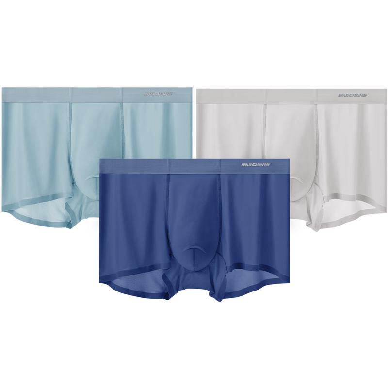 Skechers Men's Seamless 7A Antibacterial Boxer Briefs 3-Pack