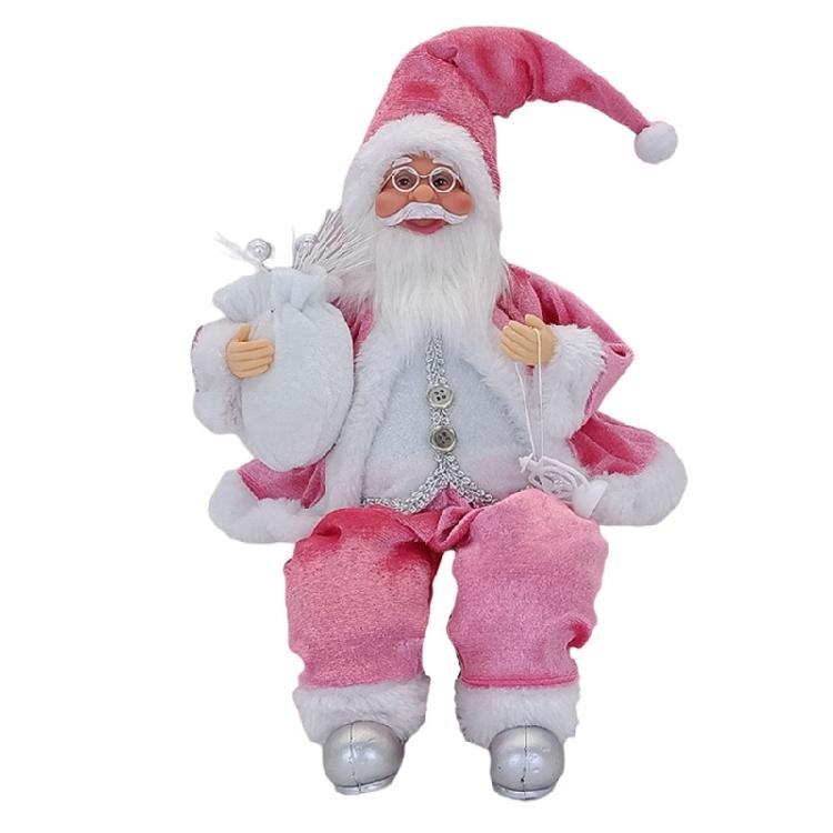 Boneca de Natal Figura do Papai Noel Decoração de Natal Estátua de Figura do Papai Noel para Festa de Ano Novo Exibição em Janela Mesa Casa