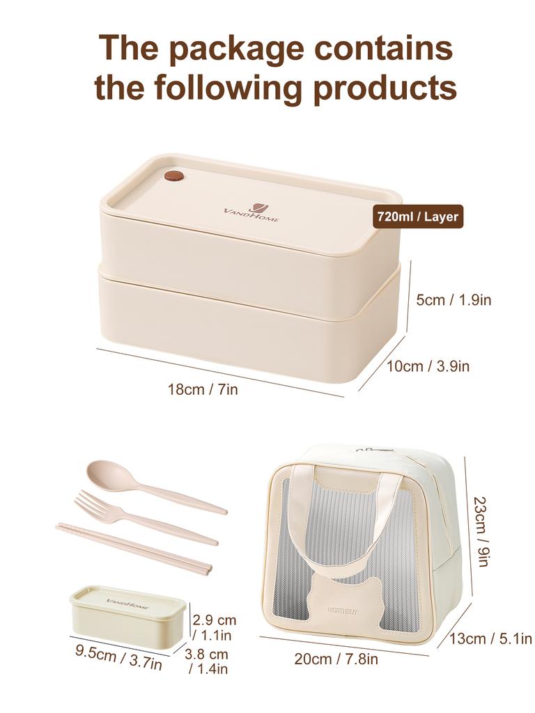 Tragbare Lunchbox Mikrowellengeeignete Kunststoff Bento Box mit Fächern & Soßenbox Stapelbarer Salat Obst Lebensmittelbehälter