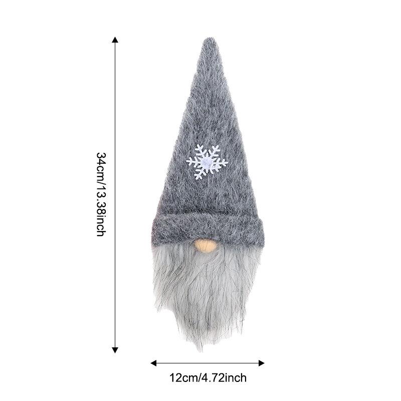 Festive Santa Fabric Wine Bottle Cover Sleeve Holiday Decor with Long Beard Design for Christmas Table Decorations