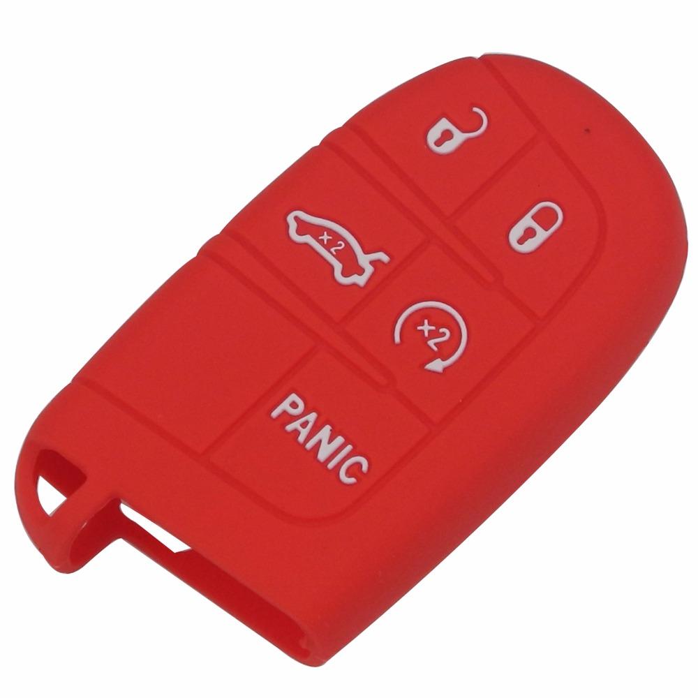 Jingyuqin Fernbedienung 5 Tasten Silikon Gummi Schlüsselanhänger Hülle Abdeckung Für Jeep Renegade Hartstahl 2016 Smart Schutz Zubehör Skin