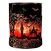 Glass Wine Cup 1200ML Halloween Bat Castle Whiskey Bottle, 320ML Vintage Gothic Theme Bottle Cup, Decorative Liquor Decanter Flask for Home