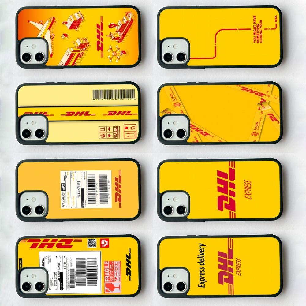D-DHL-L logo PC+TPU Shockproof Protective Phone Case For iPhone17 14 15 16 Pro max 13 12 11 17 Air