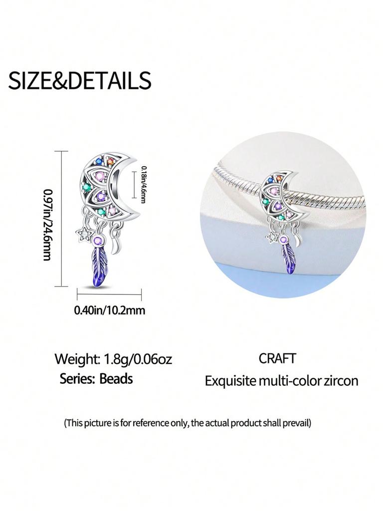 Charms Plata Stars And Moon Beads Charm Copper Plated Fit Charms Copperoriginal Bracelet For Jewelry Making Diy Charm