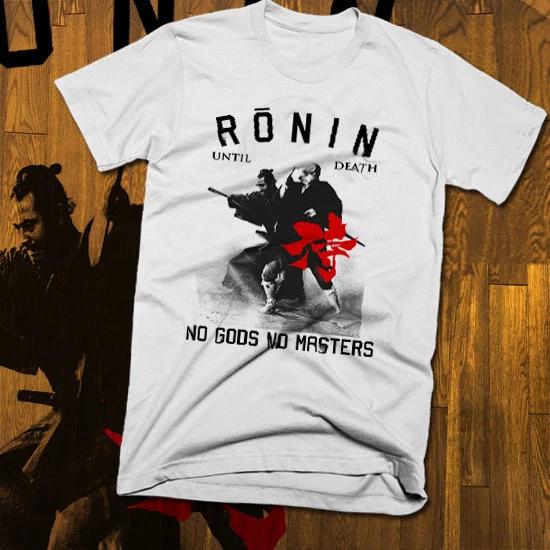Samurai T-shirt, Ronin Japanese Bushido Code Kanji Retro All sizes, soft cotton S