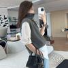 Women's Knitted High-neck Vest Loose Comfortable Pullover Cashmere Sweater Sleeveless Sweaters