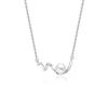Sterling Silver Freshwater Pearl Wave Necklace - Chic Design Clavicle Chain