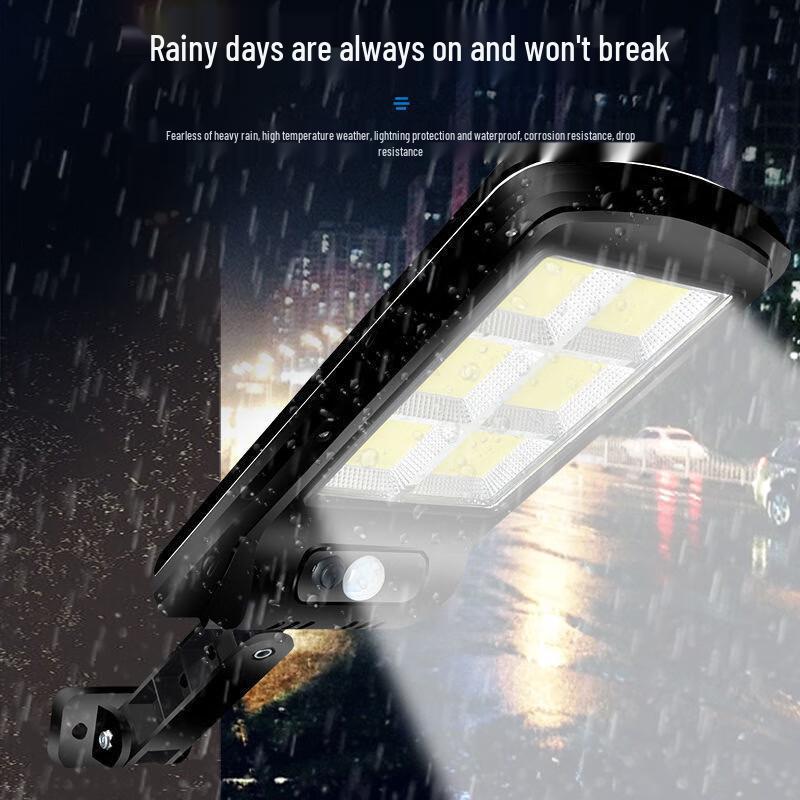 Zewnętrzna lampa uliczna LED z czujnikiem ruchu, zasilana energią słoneczną